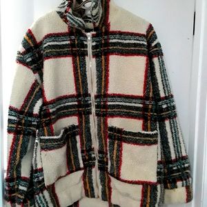 Plaid Teddy Coat